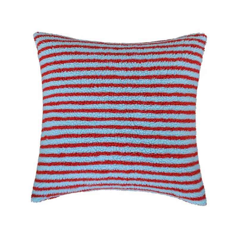 Axyaa Soft Plush Stripe Cushion Cover for Elegant Living Room Decor
