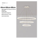 Axyaa Black LED Ring Chandelier Ceiling Light, Modern Circular Pendant for Kitchen, Living, and Dining Rooms.