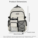 Axyaa Retro Japanese Youth Double Shoulder Backpack for Middle and High School Students