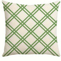 Axyaa Floral Green Plaid Striped Pattern Sofa Cushion Cover 45x45cm