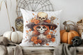 Axyaa Halloween Ghost Cat Pumpkin Throw Pillow Cover for Sofa Bedroom Car