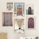 Axyaa Moroccan & Indian Door Wall Art Canvas Painting Print Home Decor
