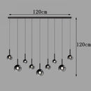 Axyaa Modern Pendant Light - Indoor LED Chandelier for Dining Room and Living Room
