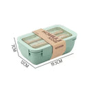 Axyaa Wheat Straw Bento Lunch Box Food Storage Container-Kids & Microwave Friendly