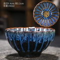 Axyaa Kiln Ceramic Teacups: Hand-Inlaid Kung Fu Design for Travel & Meditation