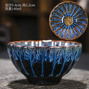 Axyaa Kiln Ceramic Teacups: Hand-Inlaid Kung Fu Design for Travel & Meditation