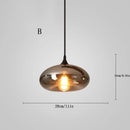Axyaa Grey Glass Pendant Light for Dining and Bar, Industrial Chandelier