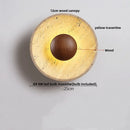 Axyaa Vintage LED Wall Light Fixture Natural Yellow Travertine Stone Bedside Lamp