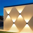 Axyaa Solar Wall Light: Up-Down LED Lamp for Courtyard Garden, Dimmable Brilliance