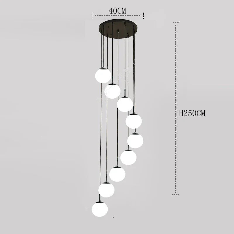 Axyaa Staircase Chandeliers LED Pendant Light for Modern Living Room Decor