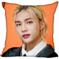 Axyaa Satin Hwang Hyunjin Pillow Cover - Decorative Bedroom Office Pillowcase Square Zipper Case