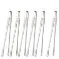 Axyaa Stainless Steel BBQ Grill Tongs Set - 6pcs Kitchen Cooking Utensils