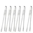 Axyaa Stainless Steel BBQ Grill Tongs Set - 6pcs Kitchen Cooking Utensils