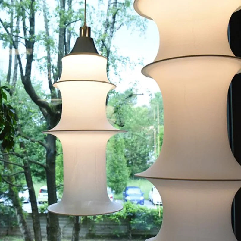 Axyaa Falkland Pendant Lamp: Minimalist Fabric Suspension Light