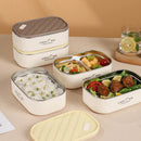 Axyaa 600ml Insulated Lunch Box Rectangular Food Storage Container Large Capacity