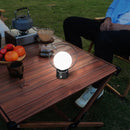 Axyaa Brass Glass Ring Table Lamp with Charging Night Light
