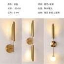Axyaa Golden Inclined Tube Wall Light for Modern Luxury Home Decor