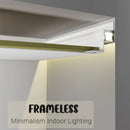 Axyaa Top Corner LED Profile: Ceiling Recessed Gypsum Hidden Channel Linear Bar Strip Lights