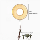 Axyaa Yellow Travertine Stone LED Wall Lamp with Pull Chain Switch