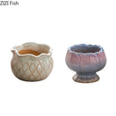 Lotus Shape Ceramic Vase by Axyaa: Elegant Table Decor for Flowers & Plants