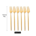 Axyaa Stainless Steel Mirror Dessert Fork Set for Stylish Dining