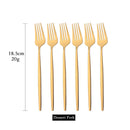 Axyaa Stainless Steel Mirror Dessert Fork Set for Stylish Dining