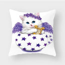 Axyaa Cute Animal Print Cushion Cover 45x45cm for Home Sofa Décor