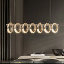 Axyaa Minimalist Gold Acrylic Circle Pendant Chandelier-Lustre Fixture
