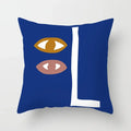 Abstract Geometric Mountain Pillowcase Blue Polyester for Sofa Hotel Office Seat Cushion Cover