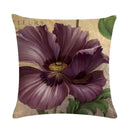 Axyaa Retro Rose Linen Pillowcase 45*45cm - Furniture Decorative Cushion Cover