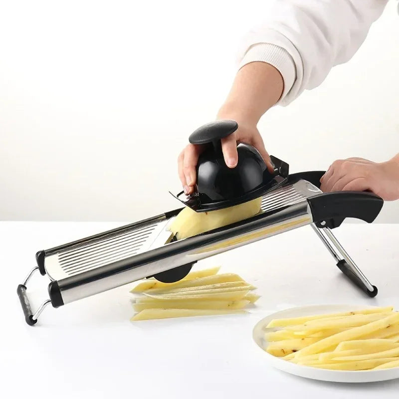 Axyaa Adjustable Stainless Steel Vegetable Slicer, Multi-function Cutting Tool