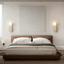 Axyaa LED Wall Lamp Lighting White Glass Yellow Travertine Mirror Light