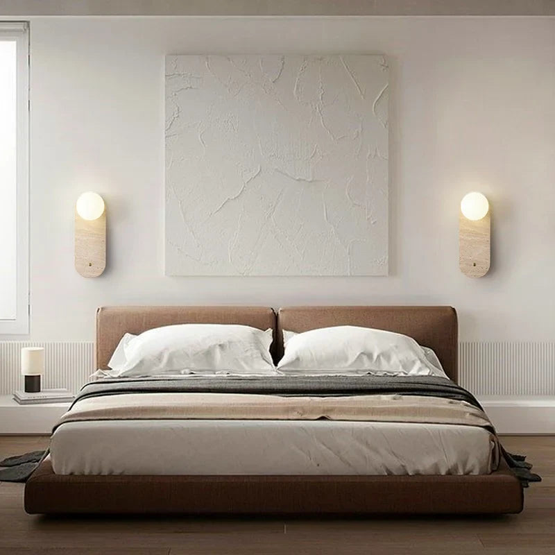 Axyaa Glass White LED Wall Lamp for Living Room & Bathroom Mirror Lighting