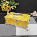 Axyaa Ceramic Flower Tissue Box, Coffee Table Decor, Elegant High-End Storage Solution