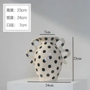 Axyaa Wave Point Ceramic Double Ear Vase: Elegant Decorative Vase for Flowers & Hydroponics