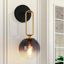 Axyaa Gray Glass Ball Wall Lamp 14.5" - Modern Lighting Fixture for Restaurant, Hotel, Aisles