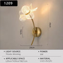 Axyaa Modern Luxury Flower Shaped LED Wall Lamp for Bedroom Living Room Dining Room