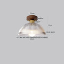 Axyaa Modern Wood Glass LED Ceiling Light for Kitchen Living Room Decor