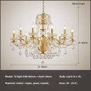 Axyaa Luxury Crystal Candle Chandelier Foyer Pendant Lights