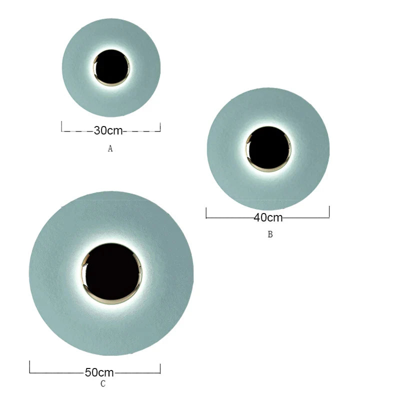 Axyaa Round LED Wall Lamp: Modern Nordic Wall Lights for Indoor Lighting, Living Room, Bedroom