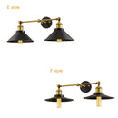 Vintage Industrial Wall Sconces with Switch for Loft Bedroom, E27 Base Light