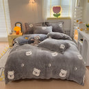 Axyaa Rainbow Dual-color Flannel Duvet Cover - Soft & Cozy Winter Bedding