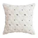 Axyaa Halloween Ghosts Cushion Cover - Soft White Orange Embroidered Texture