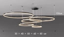 Axyaa LED Ring Pendant Light Chandeliers for Modern Home Decor