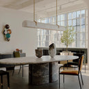 Axyaa Marble Luxury Pendant Light, Alabaster Hanging Lamp for Dining Room, High-end Lighting