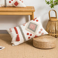 Boho Loop Tufted Tassel Pillow Cover for Home Decor by Axyaa