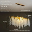 Axyaa Nordic Crystal LED Pendant Chandelier for Modern Dining Room & Home Decor