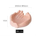 Axyaa Double Layered Buddha Hand Ceramic Plate for Desserts, Snacks, and Fruit Salad