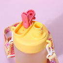 Axyaa Gradient Portable Straw Water Bottle for Women & Girls, 600ml Capacity