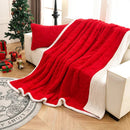 Axyaa Double Layer Taffeta Fleece Christmas Sofa Blanket French Style Bed Throw Blanket